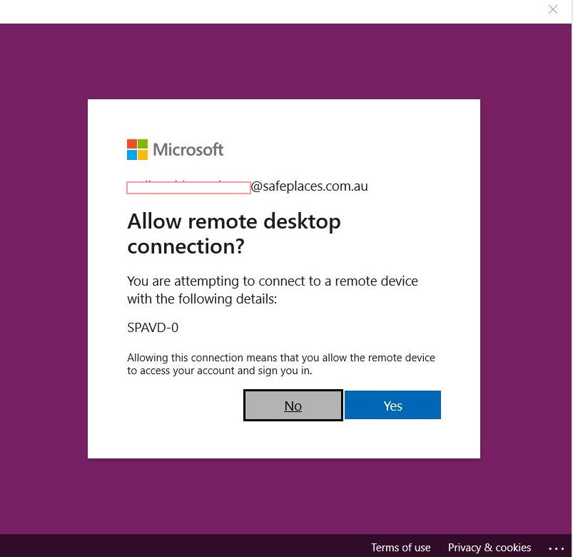 AVD-Allow remote desktop connection.jpg